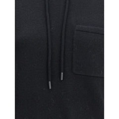 Black Wool Hoodie