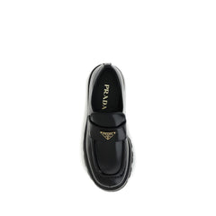 Black Calf Leather Bos Taurus Platform Loafers