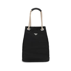 Black Recycled Polyamide Shoulder Bag