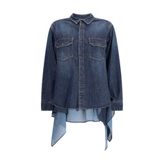 Denim and satin Shirt