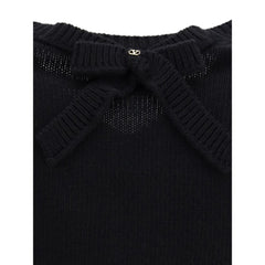 Wool Sweater with a bow at the back