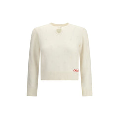 Jumper with a buttoned keyhole neck