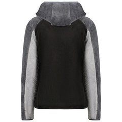 Black Polyester Women's Sweatshirt with Hood