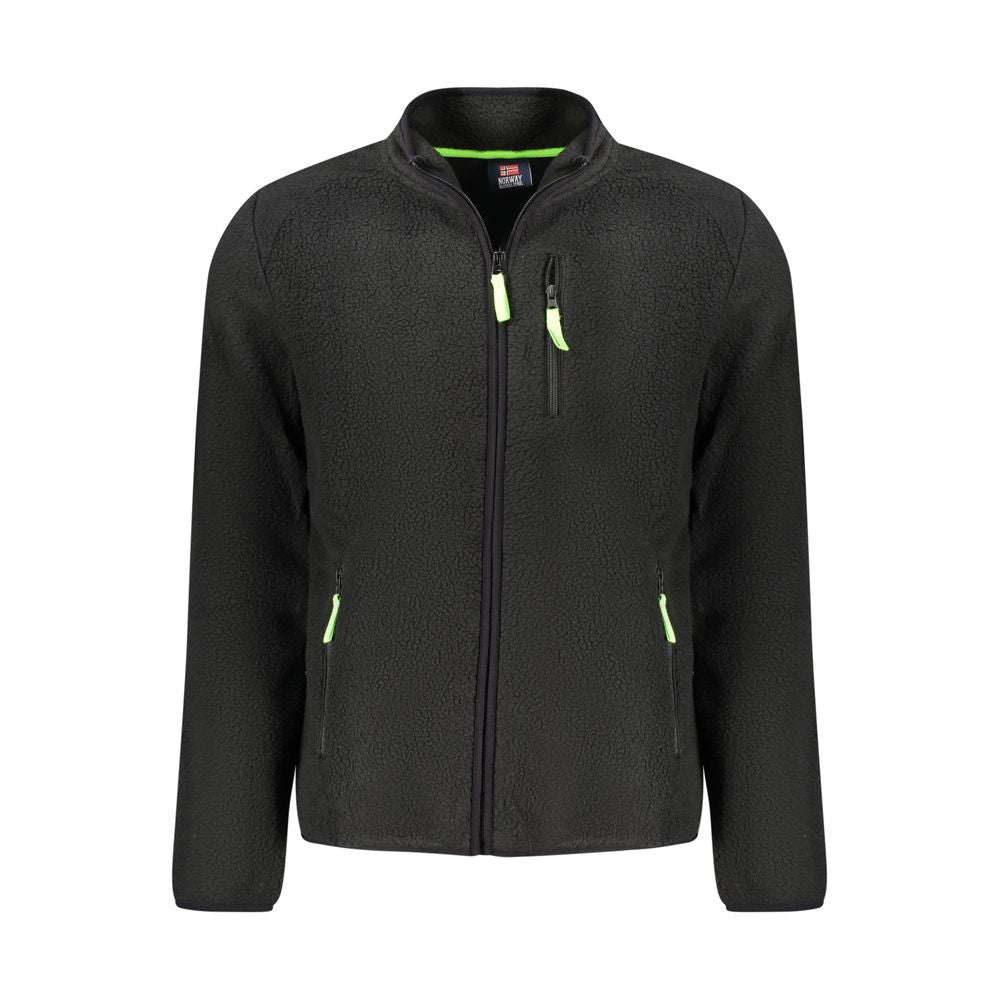 سويت شيرت رجالي من البوليستر الأسود