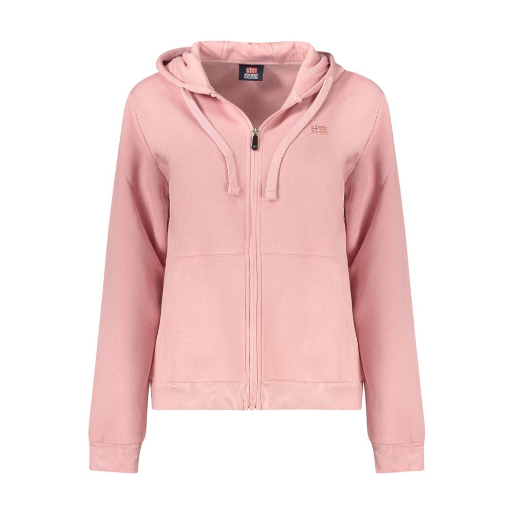 Rosa Cotton Women Sweatshirt with Zip and Pockets