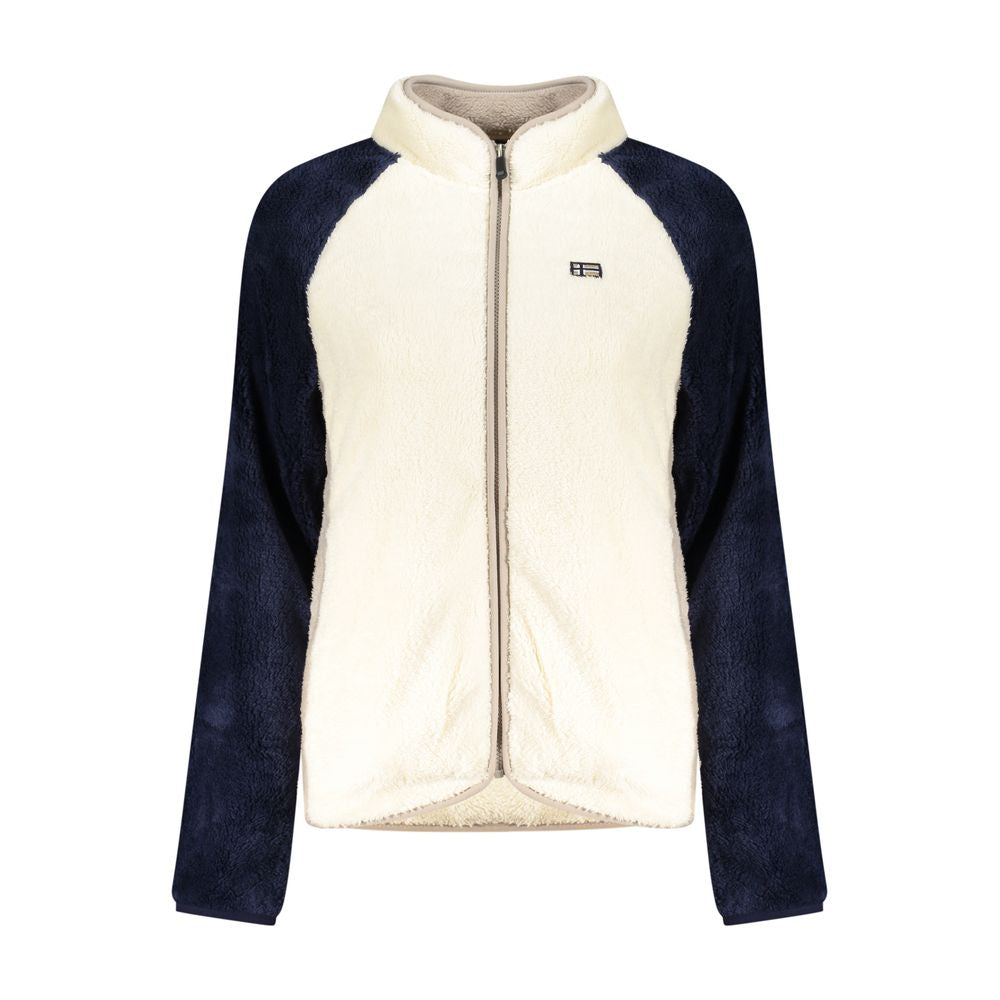 بلوزة نسائية من البوليستر باللون الأبيض