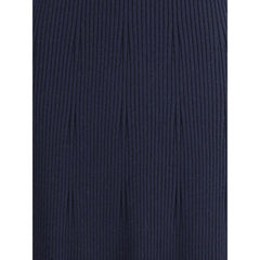 Ribbed Cashmere Silk Sleeveless Long Dress