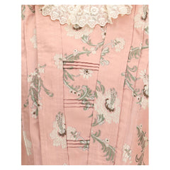Fitted jacket in jacquard taffeta and lace