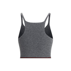 V-neck ribbed Top