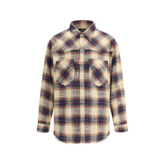 Brown Cotton Pattern Shirt