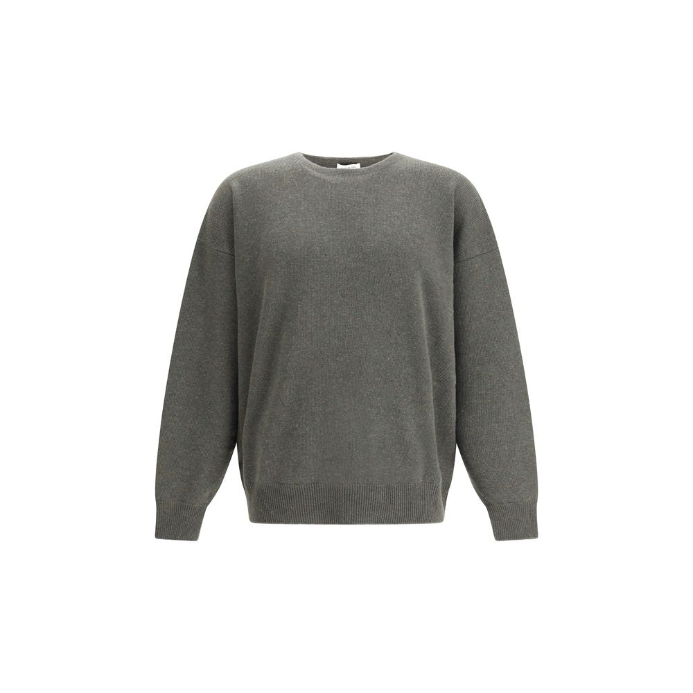 Oversized wool crewneck sweater