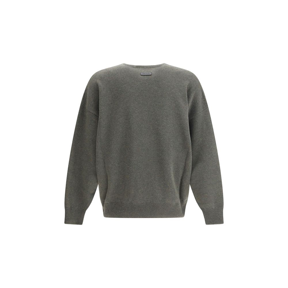 Oversized wool crewneck sweater