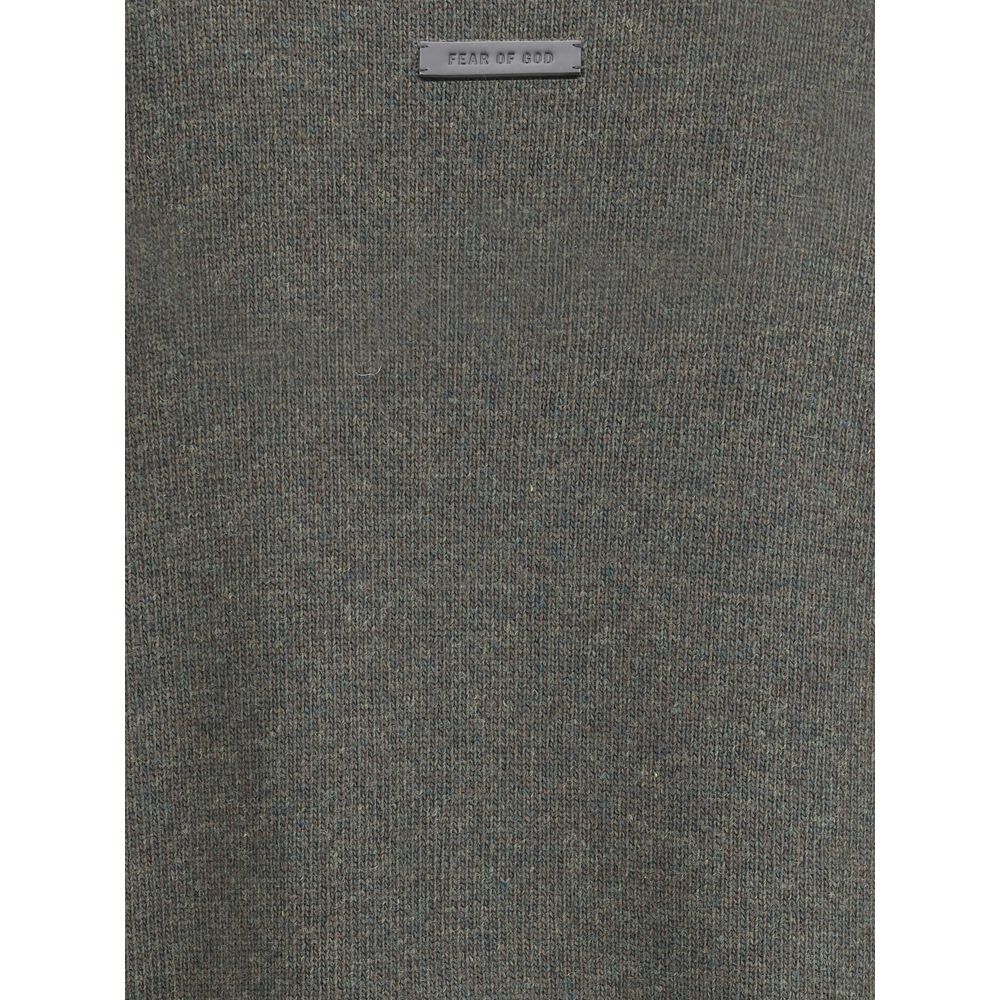 Oversized wool crewneck sweater