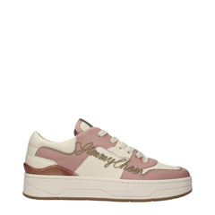 Pink Leather Low Tops