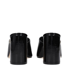 Black Leather Platform Sandals