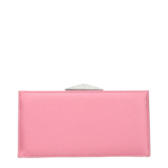 Pink Satin Clutch Bag