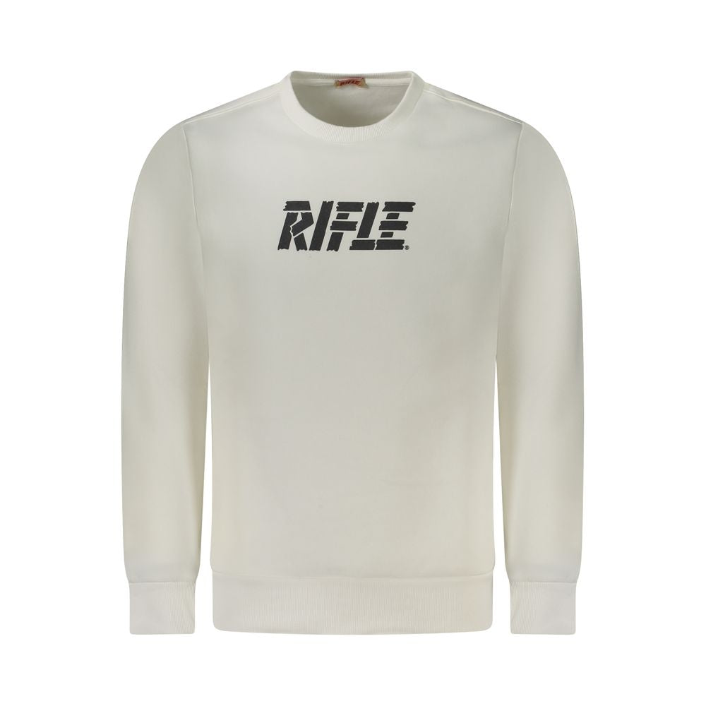 White Cotton Men Sweatshirt