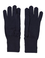 Blue Wool Knit #DGLovesLondon Embroidered Mitten Gloves