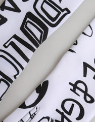 قفازات بيضاء وسوداء بطول الكوع مع شعار DG