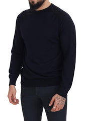 Black Wool Crewneck Pullover Sweatshirt Sweater