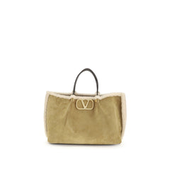 Beige Calf Leather Bos Taurus Shoulder Bag