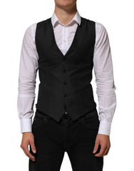 Black Wool Men Dress Formal Waistcoat Vest