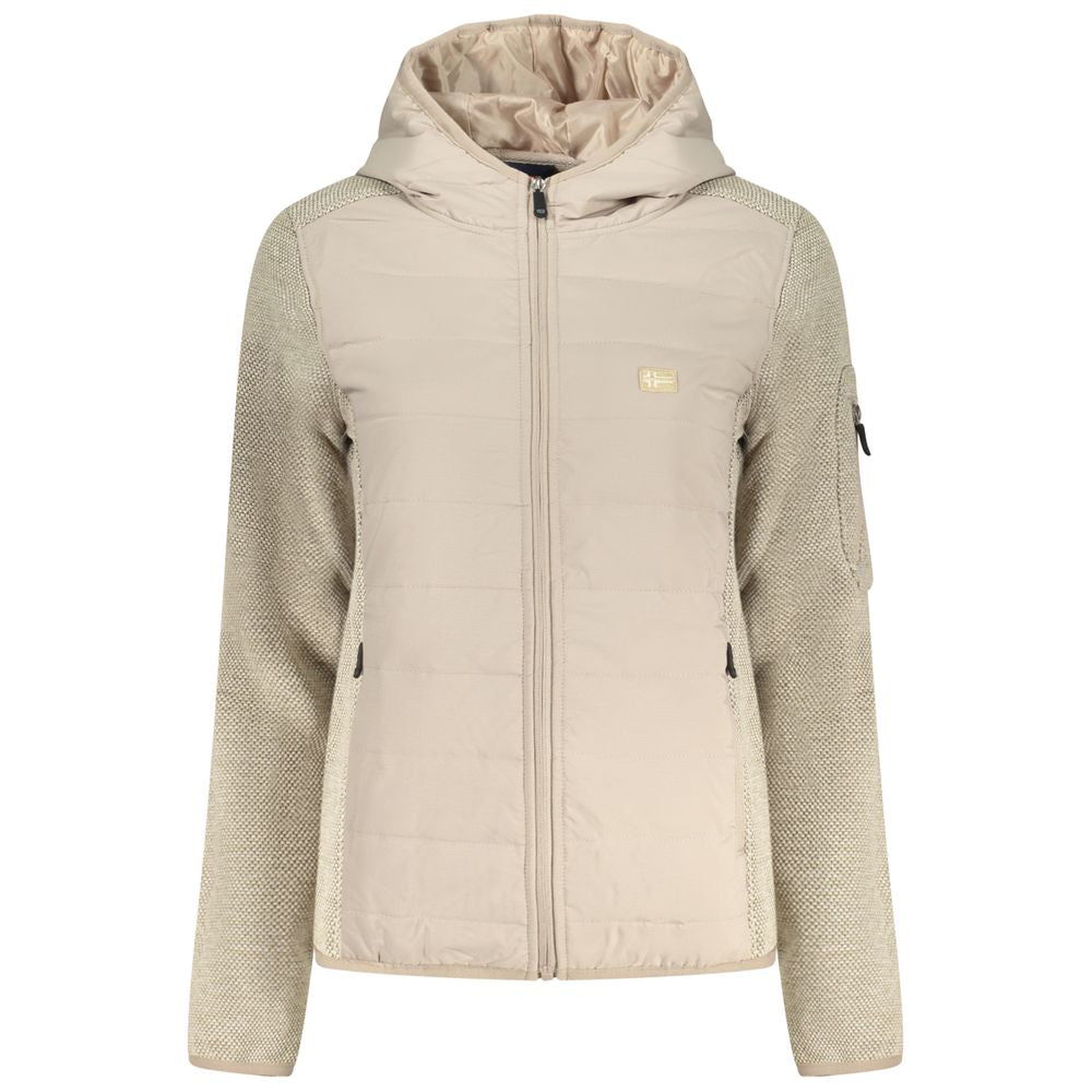 Beige Polyester Women's Jacket