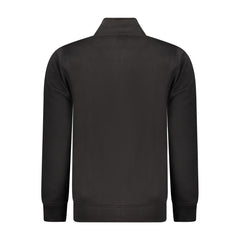 Black Cotton Men Sweatshirt