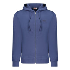 Blue Cotton Men's Hoodie