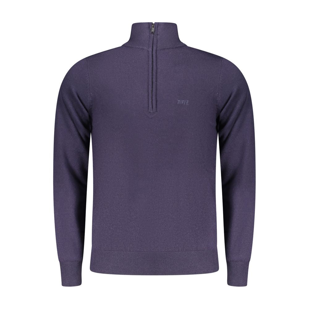 Blu Polyester Men Sweater