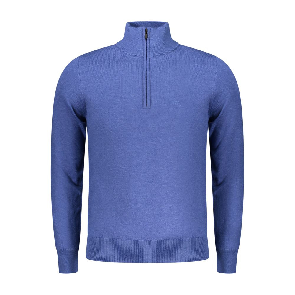 Blue Polyester Men's Sweater