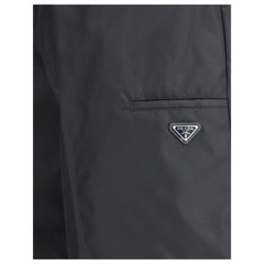 Black Recycled Polyamide Bermuda Shorts