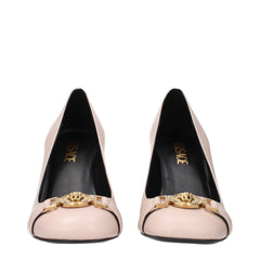 Pink Leather High Heel Pumps