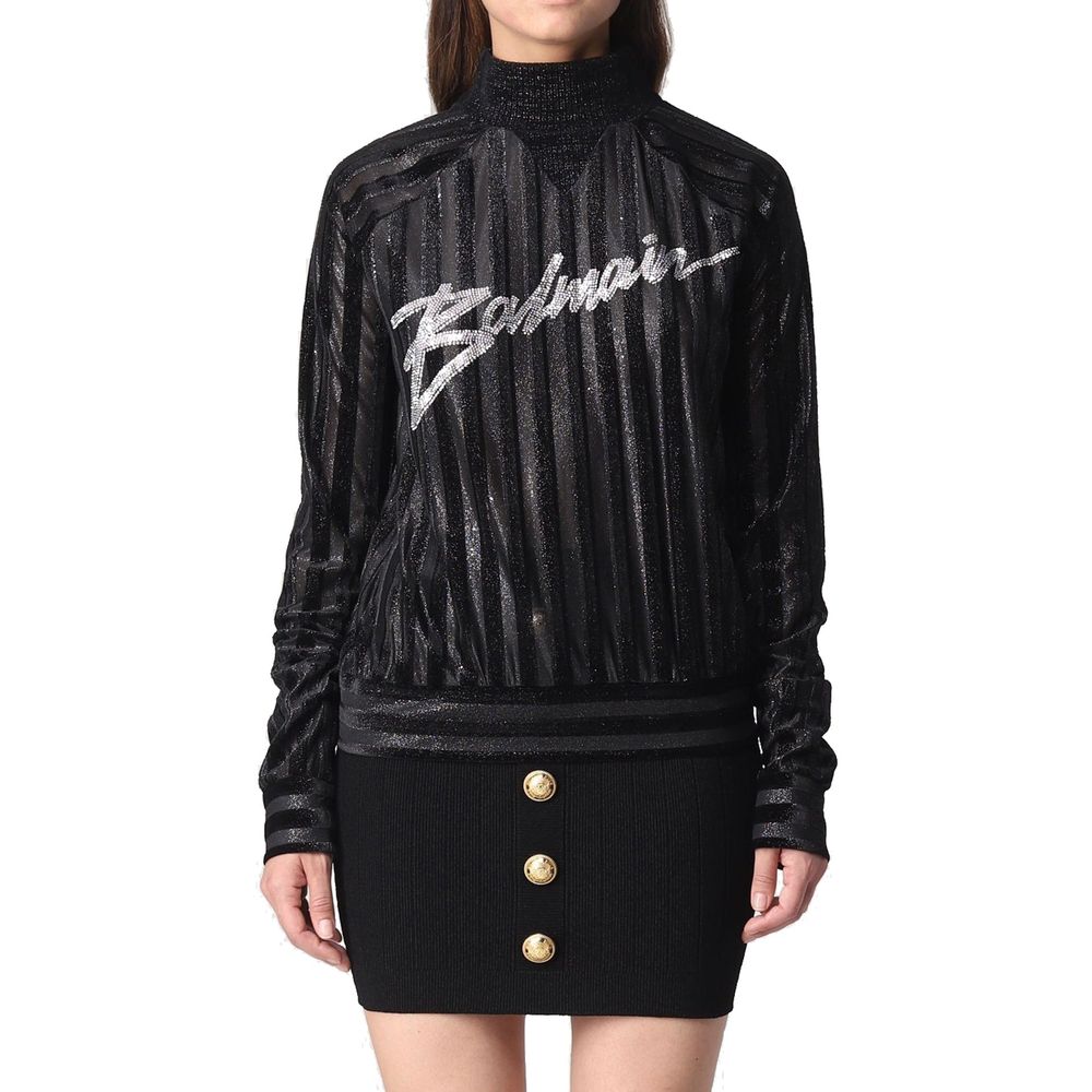 Black Elastane Sweatshirt