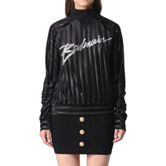 Black Elastane Sweatshirt