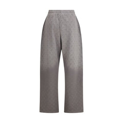 Gray Cotton Casual Pants