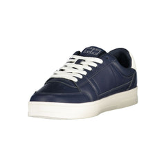 Blue Leather Men Sneaker