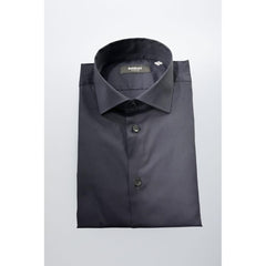 Black Cotton Men's Shirt