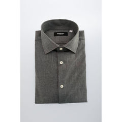Gray Cotton Men's Shirt