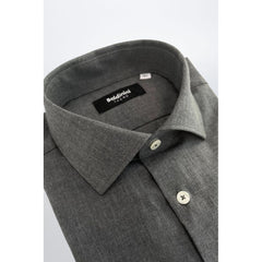 Gray Cotton Men's Shirt