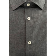 Gray Cotton Men's Shirt