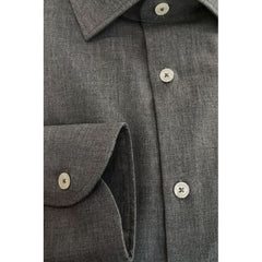 Gray Cotton Men's Shirt