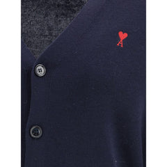 Blue Merino Wool Cardigan