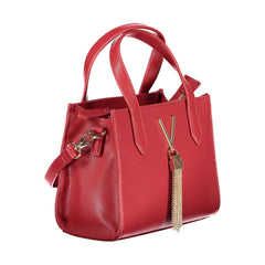 Red Polyurethane Women Handbag