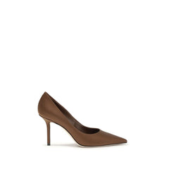 Brown Silk Pumps
