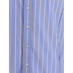 Blue Cotton Pattern Shirt