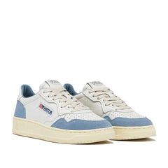 White Leather Low Top Sneakers