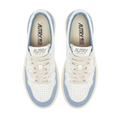 White Leather Low Top Sneakers