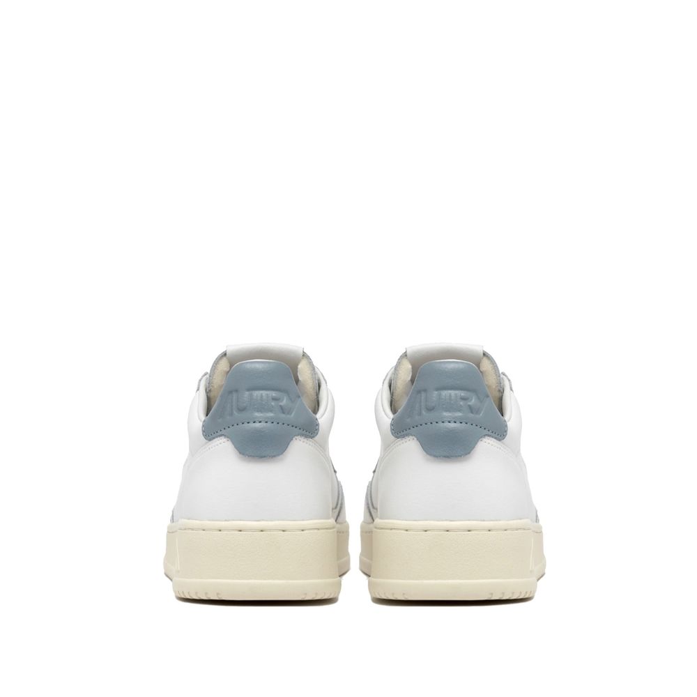 White Leather Low Top Sneakers