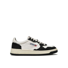 White Leather Low Top Sneakers